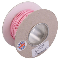 Pink 0.75mm² Thin Wall Cable 24/0.2mm 50M