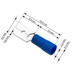konektor wsuwka 4,8 izolowana na przewód 2,5mm2 10szt