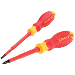 Stanley STHT60030-0 FatMax&#xAE; VDE Insulated Screwdriver Set, 2 Piece SL/PZ