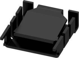Clip-on heatsink, (L x W x H) 25.4 x 25 x 8.3 mm, 18 K/W, black anodized, 10034996