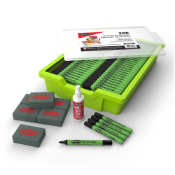 Show-me Black Medium Tip Drywipe Pens - Pack of 200 in a Classroom Tray