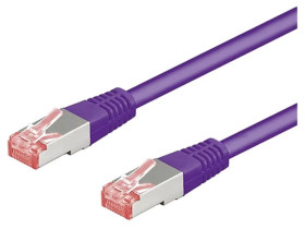 S/FTP6-CU-050VI Patch cord S/FTP 6 linka Cu LSZH fioletowy 5m 28AWG