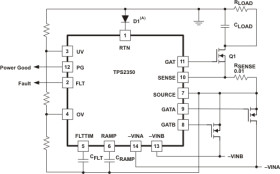 12-V to -80-V hot swap controller with Oring