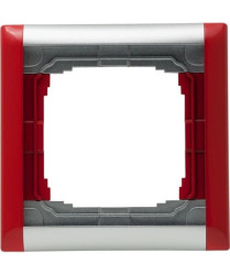 KOS66 PLUS Ramka pojedyncza składana kolorowa aluminium + czerwony 66401081