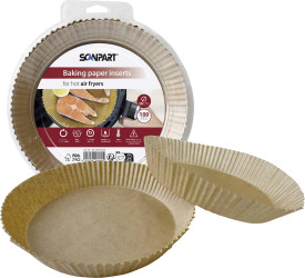 ScanPart 2910070003 Papier do frytkownicy na gorące powietrze 20 cm okrągły, 100 sztuk