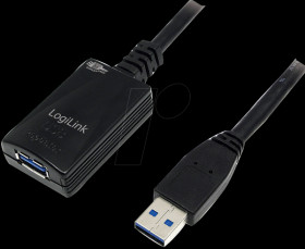 UA0127 USB 3.0 extension cable - black - 5 metres