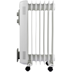 Bimar S827 Oil-filled Radiator 1500W Heats 15m&#xB2; 7 Elements White/Grey