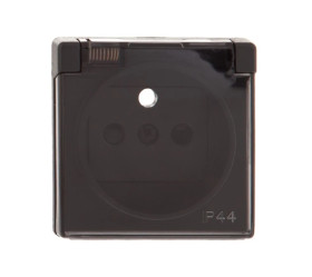 Simon 82 Pokrywa bryzgoszczelna gniazda z/u IP44 z klapką dymną grafit 82068KD-38