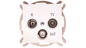 Sentia Gniazdo Antenowe Rd/Tv/Sat Przelotowe 10Db Białe 1461-10