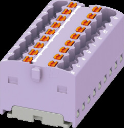 3002786 PTFIX distributor block, 18x1.5, violet