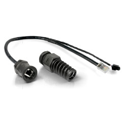 QuRJ45 Long gniazdo hermetyczne RJ-45 i splitter PoE, IP68, 380mm (QRJ45-PL)