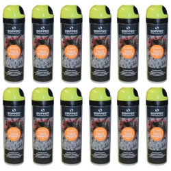 Farba geodezyjna do znakowania spray żółta 12 sztuk SOPPEC Track Marker
