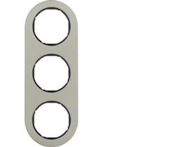 BERKER R.classic Ramka 3 potrójna stal szlachetna/czarny 10132004 HAGER