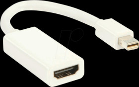 CCGB37650WT02 Cable, Mini DisplayPort male > HDMI female, 0,2 m, white