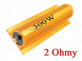Rezystor drutowy 2 Ohmy 300W z radiatorem.