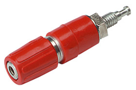 Gniazdo bananowe Żeński Połączenie lutowane typ Gniazdo bananowe Czerwony 6A Hirschmann Test & Measurement rozmiar 2mm