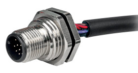 Złącze wielostykowe przemysłowe 12-pinowe M12, panelowe Wtyczka RS PRO