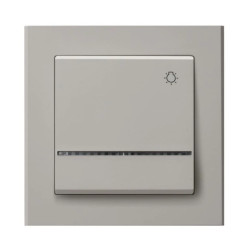 SONATA Łącznik zwierny światło z podświetleniem niebieskim kaszmir ŁP-5RS/m/82