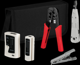 EC020700001 Network tool set, 4-piece, with bag