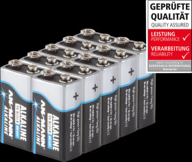 5015711-888 10-pack of Ansmann alkaline 9 V batteries