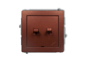 DECO Wyłącznik pojedynczy ze schodowym (wspólne zasilanie) w stylu amerykańskim brązowy metalik 9DWPUS-10.1 KARLIK