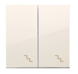 Simon 54 Klawisz podwójny łącznika schodowego do SW6/2M kremowy DKW6/2/41