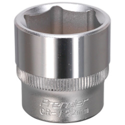 Sealey S3822 Walldrive Socket 22mm 3/8"sq Drive