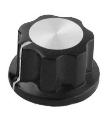 Gałka pot. bakelitowa czarna GBC16 16mm