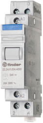 Relay, 2 Form B (N/C), 24 V (DC), 460 Ω, 20 A, 400 V (AC), 22.24.9.024.4000