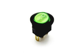 PRZEŁĄCZNIK PODŚWIETLANY OKRĄGŁY ZIELONY 230V