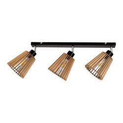 DELOS 3P E27, oprawa ścienno-sufitowa, max. 3x60W, czarna, drewno,AD-LD-6406BE27D