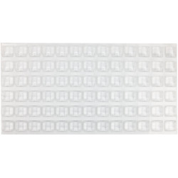 R-TECH 310009 PU Square Protective Feet 20.5 x 20.5 x 7.5 - Clear - Sheet 78