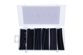 Koszulki termokurczliwe 100 sztuk / Zestaw koszulek termokurczliwych / Rura termokurczliwa cienkościenna 2:1 / Czarne / BOX-14