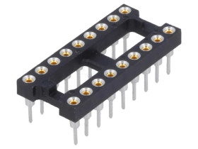 Podstawka DIP 18-pin Raster 2,54mm precyzyjna THT 2-1571552-5