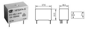 PRZEKAZNIK 12V 10A/250V HF32FA-G/012-HL1/HSL1 ZWIERNY