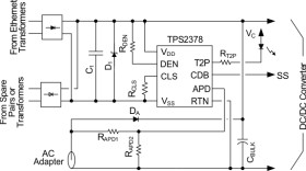 IEEE 802.3at PoE High-Power PD interface with AUX Control