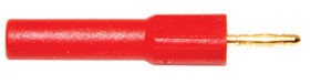 Adapter do złącz pomiarowych, rodzaj: Złącze męskie na żeńskie, wtyk: 2mm, gniazdo: 4mm, 10A, Czerwony, 30V