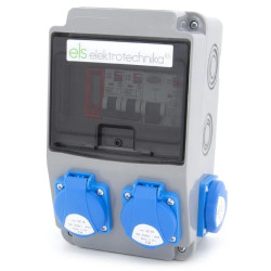Rozdzielnica budowlana ogrodowa 4*GS 230V + zabezpieczenia + różnicówka + certyfikowany licznik MID, 6NO42C00FL