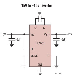 High Voltage, Low Quiescent Current Inverting Charge Pump