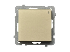 SONATA Wyłącznik krzyżowy IP20 szampański złoty ŁP-4R/m/39 OSPEL