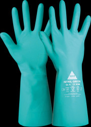 Chemical protected glove Nitril Green, size 9
