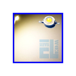 DIODA LED POWER 1W BIAŁA 130lm CIEPLA-MIDDLE 4000K 125stALS-P1000mW