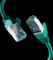 EC020200196 Patch cable, Cat.7 raw cable, S/FTP PiMF, 3 m, green