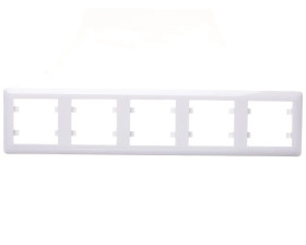 Simon 10 Ramka pięciokrotna kremowa CR5/41