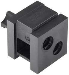 HellermannTyton 440-00021 Dysza podwójna VP-S_2/7-8_Ins-dbl-PL-BK (20), (D x S x W) 21.10 x 21.10 x 21.80 mm, tworzywo s