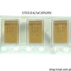 CTC3.D.4,7uF.20%35V Tantalum 4.7uF 35V 20% SMD-D FIRADEC