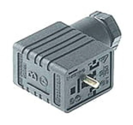 Gniazdo kablowe zaworowe przyłączeniowe z centralną śrubą M3x35 2 + PE PG 9 GMN 209 NJ grau