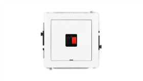 Deco Mechanizm Gniazda Głośnikowego Pojedynczego, Bez Pola Opisowego, Biały...