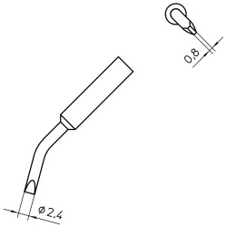 Weller T0054488299 XNT BX Solder Tip Chisel 2.4 x 0.8mm