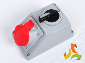 Zestaw gniazdo siłowe z wyłącznikiem L-0-P (lewo prawo) 1x16A/4p/400V IP54 C16-48 971607 ELEKTROMET